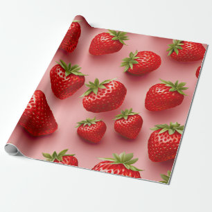Papel De Regalo Fresas