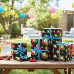 Papel De Regalo Fresas 