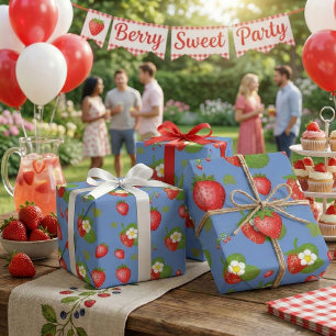 Papel De Regalo Fresas
