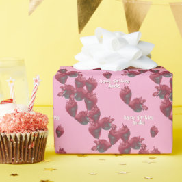 Papel De Regalo Fresas dulces personalizadas
