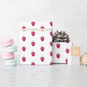 Papel De Regalo Fresas silvestres Patrón de acuarela pintado a man
