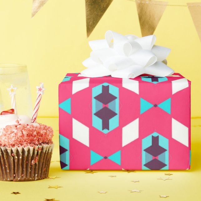 Papel De Regalo Fresco Inicial Caprichoso Geométrico Cumpleaños de (Fiesta de cumpleaños )