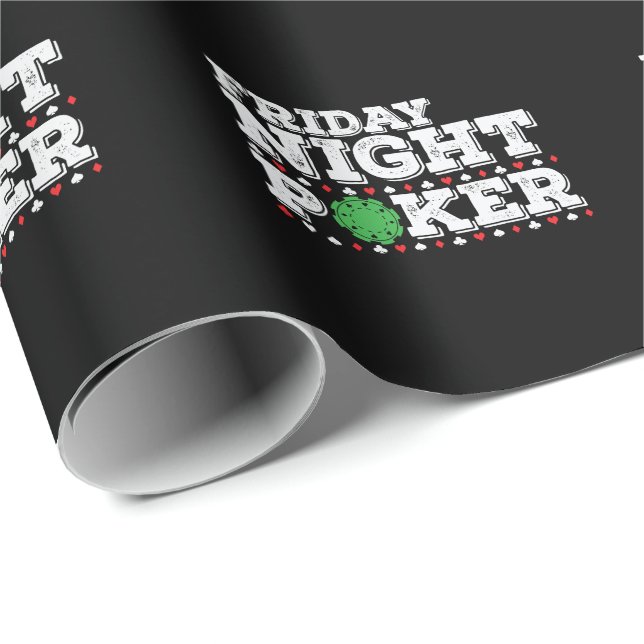 Papel De Regalo Friday Night Poker Chips (Esquina del rollo)