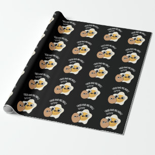 Papel De Regalo Fried Y Prejudice Funny Egg Pun Dark BG