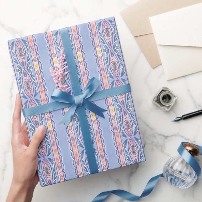 Papel De Regalo Frisas Florales de Primavera (Regalar)