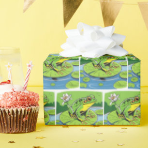 Papel De Regalo Frog On Lily Pad