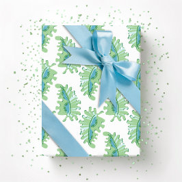 Papel De Regalo Fronda Voluptuosa en Verde y Aqua