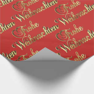 Papel De Regalo Frost Weihnachten Navidades alemanes Red and Gold
