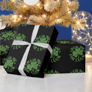 Papel De Regalo Frótame Para La Suerte Día De San Patricio Trébol