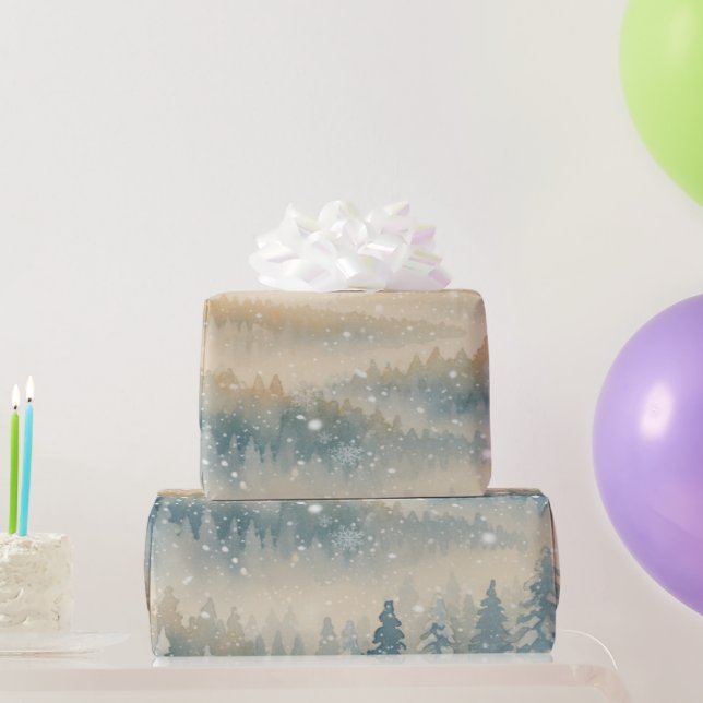 Papel De Regalo Frozen Dreams Snowy Landscape (Regalos de fiesta)