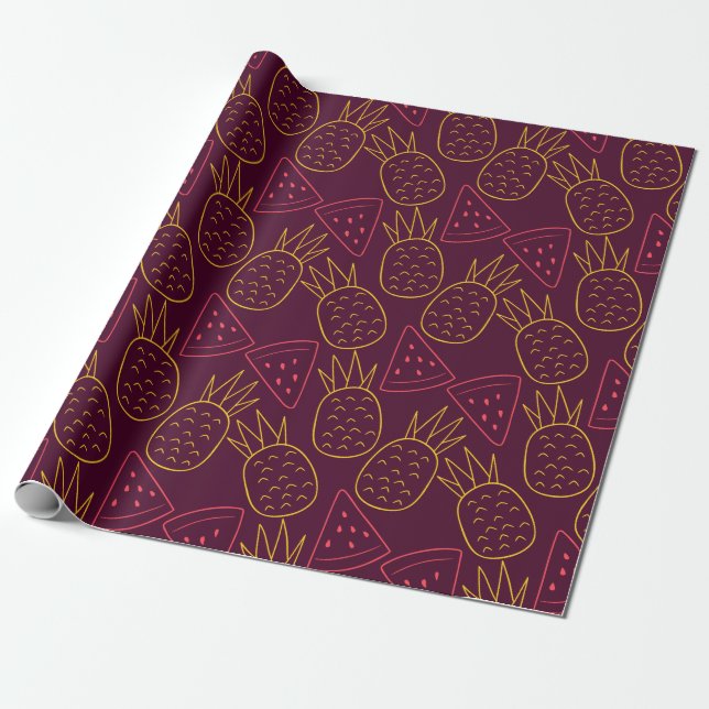 Papel De Regalo Fruit seamless pattern | Fruit surface pattern 18 (Desenrollado)