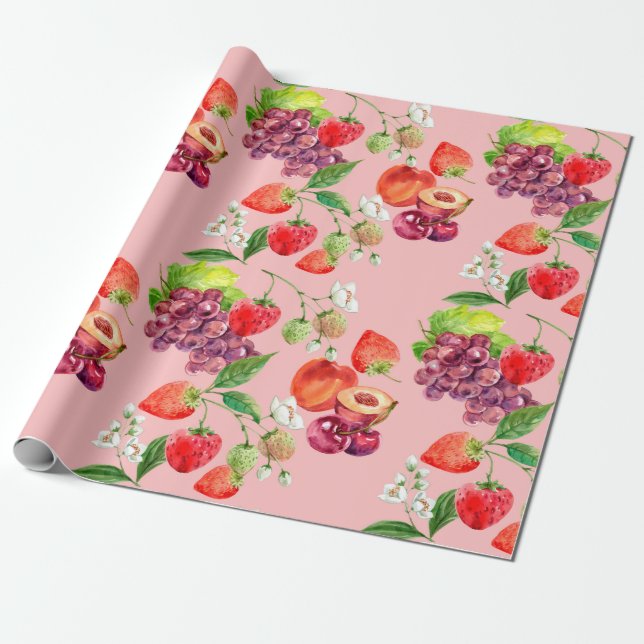 Papel De Regalo Fruta (Desenrollado)