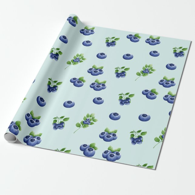 Papel De Regalo Fruta de arándano acuático (Desenrollado)