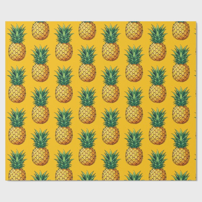 Papel De Regalo Fruta de piña (Superficie plana)