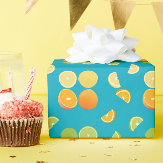 Papel De Regalo Fruta del cítrico (Fiesta de cumpleaños )
