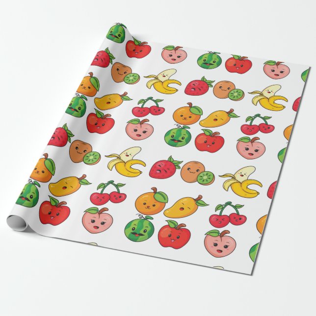 Papel De Regalo Fruta pura (Desenrollado)