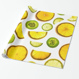 Papel De Regalo Frutas de cítricos frescas
