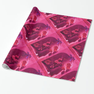 Papel De Regalo FRUTAS DE TEMPORADA - PROSPERIDAD Fuchsia Rosa Roj