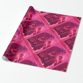 Papel De Regalo FRUTAS DE TEMPORADA - PROSPERIDAD Fuchsia Rosa Roj