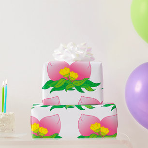 Papel De Regalo Frutas Y Flores Orientales
