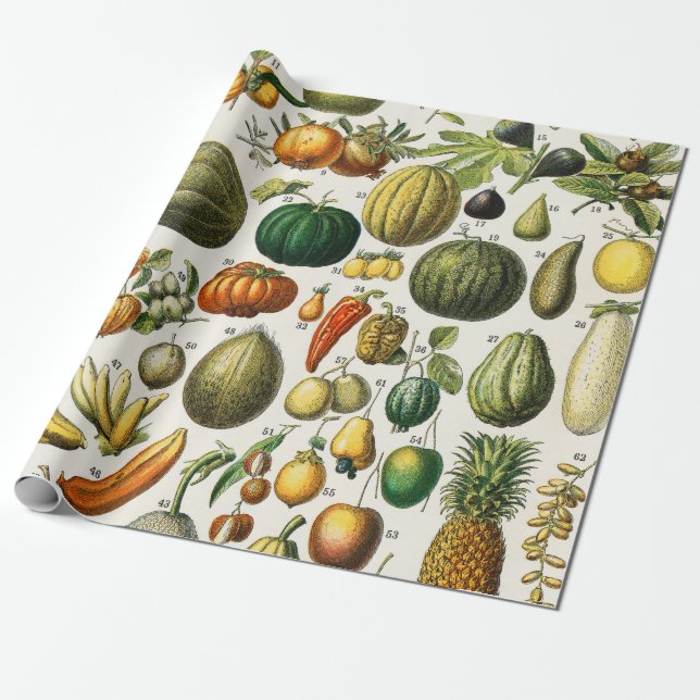 Papel De Regalo Frutas y hortalizas (Desenrollado)