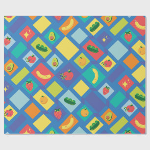 Papel De Regalo Frutas y Verduras para Niños