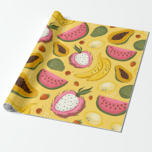 Papel De Regalo Frutos de verano personalizados de cosecha artesan