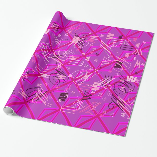 Papel De Regalo Fuchsia Union Jack (Desenrollado)
