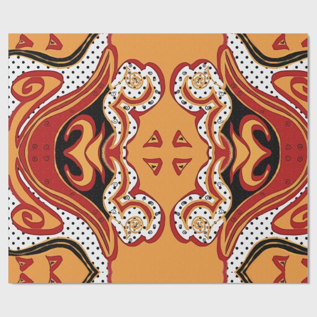 Papel De Regalo Fuego (Superficie plana)