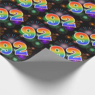 Papel De Regalo Fuegos artificiales coloridos + Modelo Arcoiris "9