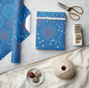 Papel De Regalo Fuegos artificiales del cuatro de julio
