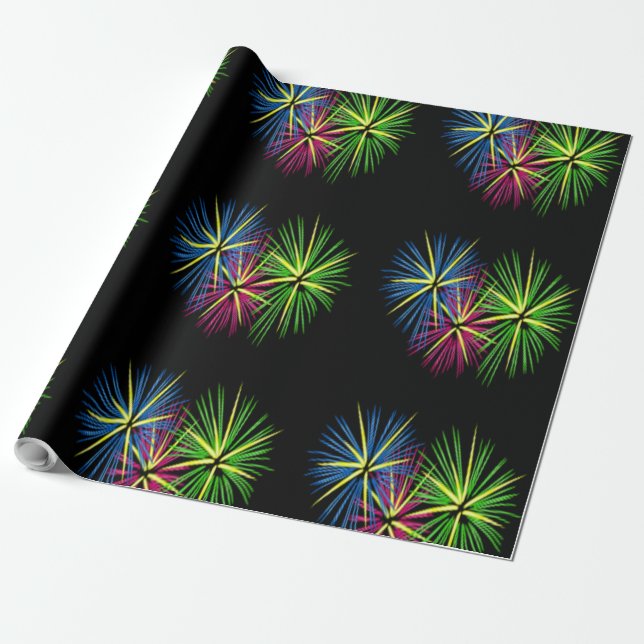 PAPEL DE REGALO FUEGOS DE FUEGO (Desenrollado)