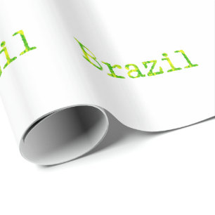 Papel De Regalo Fuente verde y amarilla de Brasil