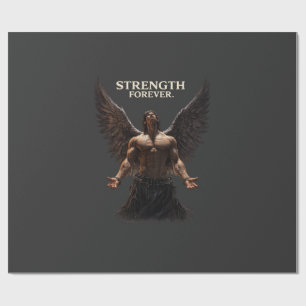 Papel De Regalo Fuerza por Siempre Diseño Dark Angel – Motivaciona
