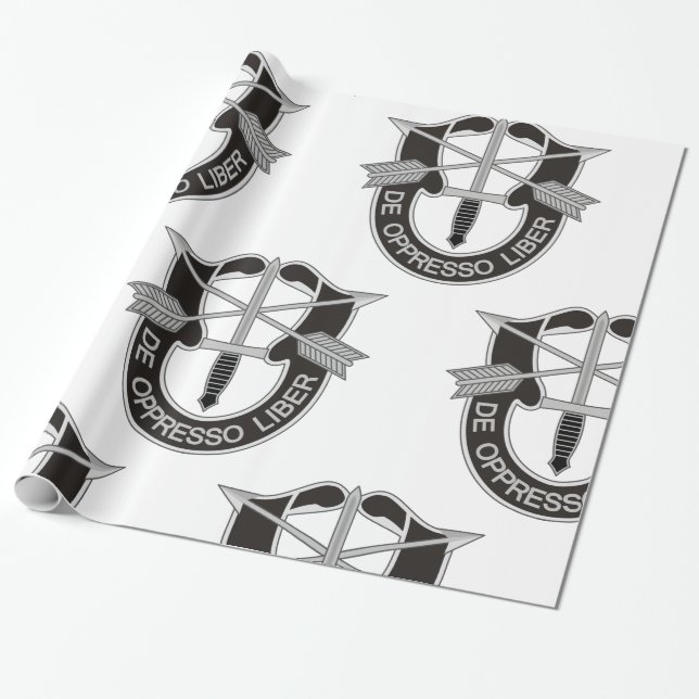 Papel De Regalo Fuerzas Especiales SF De Oppresso Liber (Desenrollado)