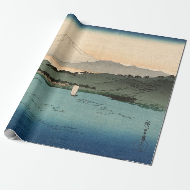 Papel De Regalo Fukeiga 4 - Japonés de época Ukiyo-e (Desenrollado)