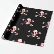 Fun American Pirate Skull sobre negro