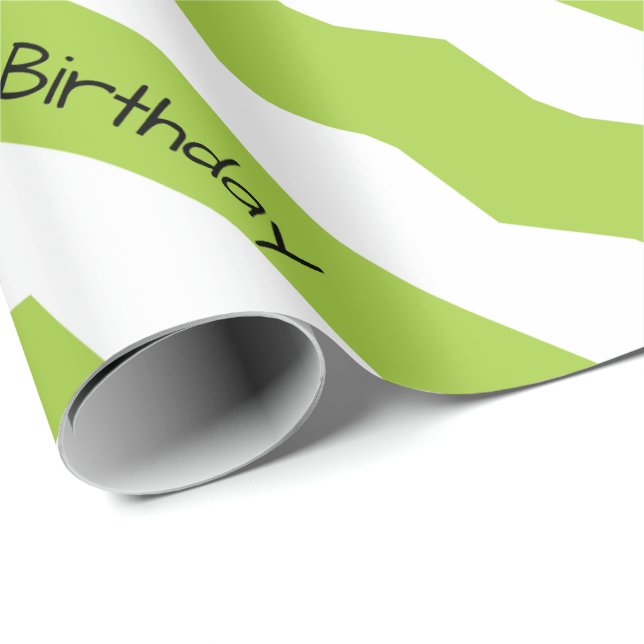 Papel De Regalo Fun Birthday Lime Gift Wrap (Esquina del rollo)
