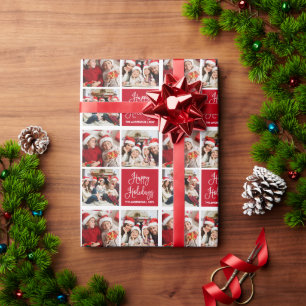 Papel De Regalo Fun Calligraphy Script Holiday 3 Foto Red