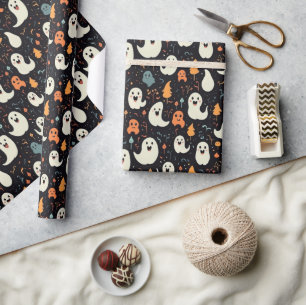 Papel De Regalo Fun colorido Fantasma Halloween
