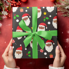 Papel De Regalo Fun Cute Festividad Navidades de Santa Claus