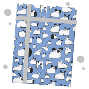 Papel De Regalo Fun Dog Blue