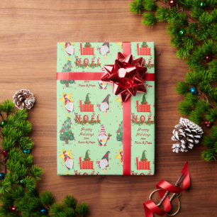 Papel De Regalo Fun Holiday Gnomes Noel Navidades