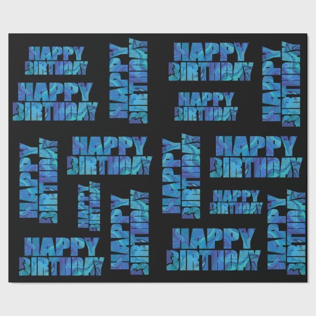 Papel De Regalo Fun Modern Happy Birthday (Costura)