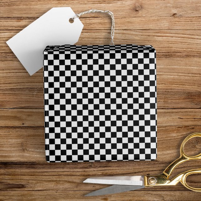 Papel De Regalo Fun Moderno Mini negro revisado + blanco (Subido por el creador)
