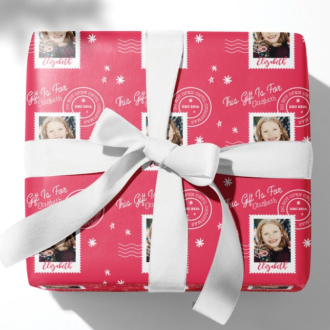 Papel De Regalo Fun Photo Stamp Gift Identifier Abierto En Navidad (Subido por el creador)