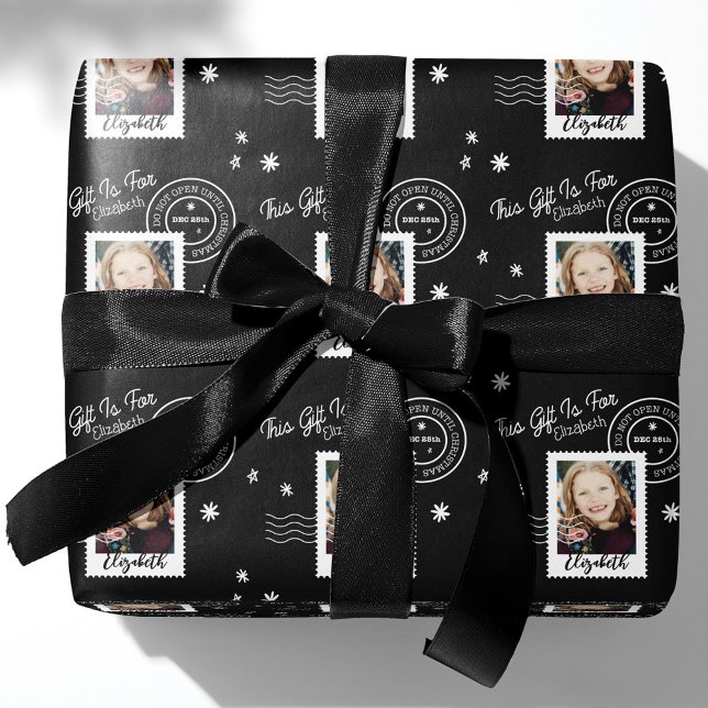 Papel De Regalo Fun Photo Stamp Gift Identifier Abierto En Navidad (Subido por el creador)