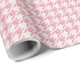 Papel De Regalo Fun Pink Houndstoth