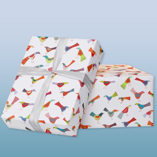 Papel De Regalo Fun Rainbow Bird (Fun Rainbow Bird gift wrap)