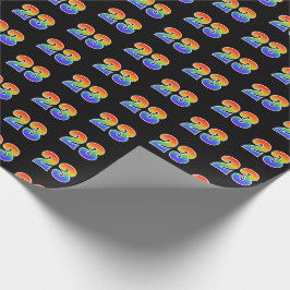 Papel De Regalo Fun Rainbow Spectrum Pattern "23" Número de evento